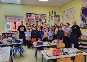 A busy morning for 3rd and 4th Class with visits from Fire Brigade and An Garda Síochána